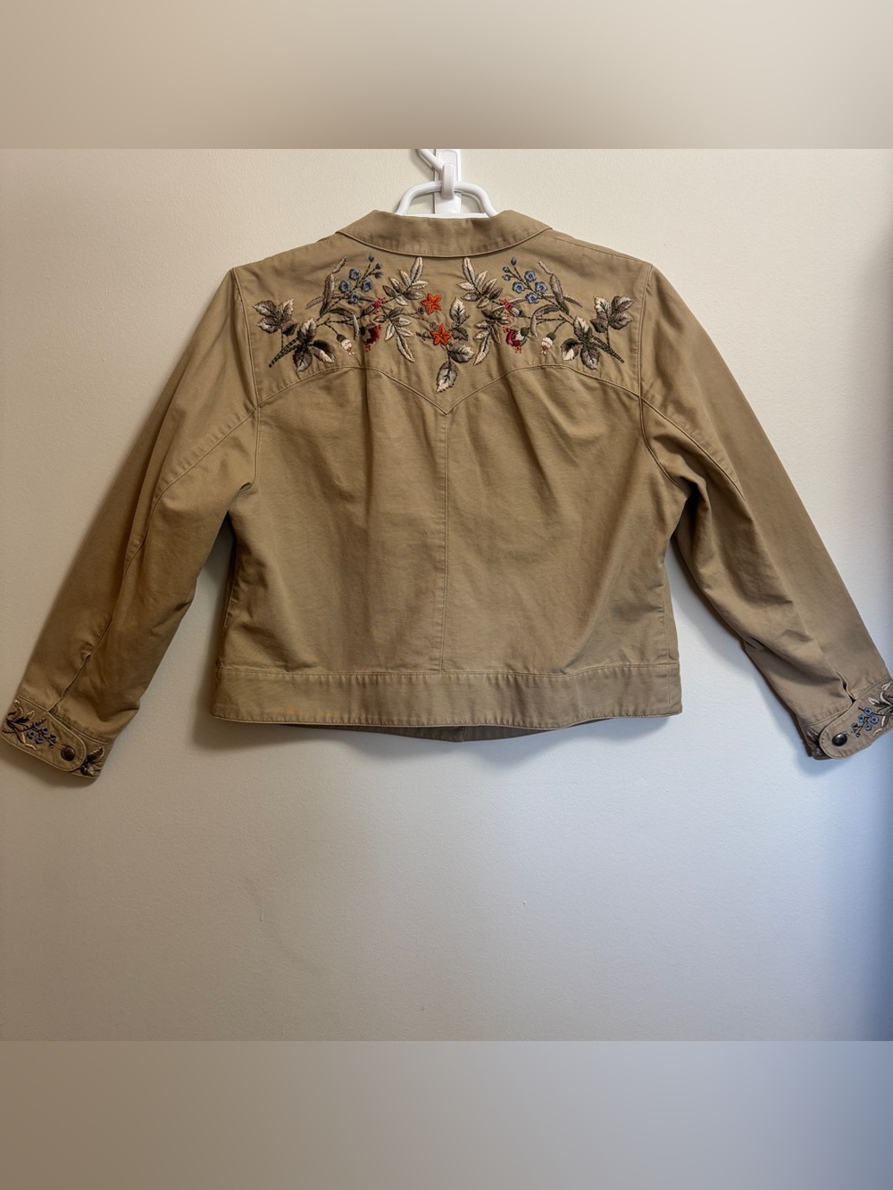 Vintage Lauren Ralph Lauren Embroidered Floral Jacket Women's Plus SZ 1X Western - Picture 7 of 16